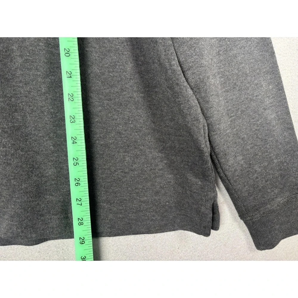 Polo Ralph Lauren Sweater Mens Large Gray Cotton 1/4 Zip Mock Neck Knit Pullover